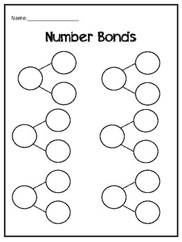 Number Bond Worksheet by Ashlee Yarrington | Teachers Pay Teachers