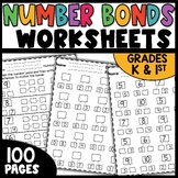Number Bonds to 10 Missing Addends 1st Grade Kindergarten 