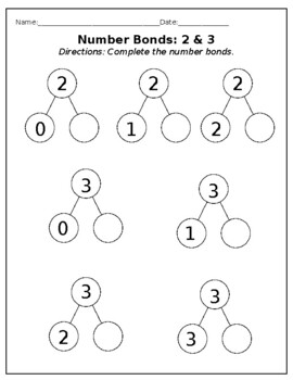 Number Bonds 2-10 by Elle Zacc | TPT