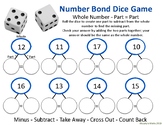 Number Bonds 20 Part, Part, Whole Dice Game (Subtraction)