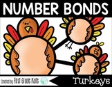 Number Bond Task Cards Thanksgiving Turkeys