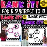 Number Bonds Adding & Subtracting to 10 Bank It Projectabl