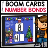 Number Bonds BOOM CARDS Distance Learning  CHRISTMAS THEMED