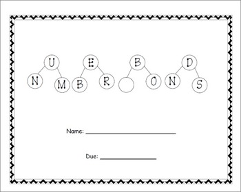 Preview of Number Bonds - Common Core Take-home Math Project Grades K, 1, and 2