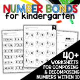 Number Bonds Composing and Decomposing Worksheets and Ten Frames