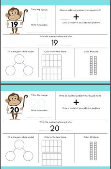 Preview of Number Bonds/ Fact Families 1-20