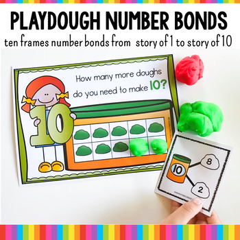 Ten Frames and Number Bonds Work: Playdough Theme