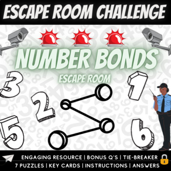 Preview of Number Bonds Elementary Math Escape Room