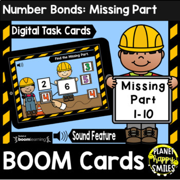 Preview of Number Bonds: Missing Part BOOM Cards