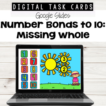 Preview of Number Bonds: Missing Whole to 10 using Google Slides™ 