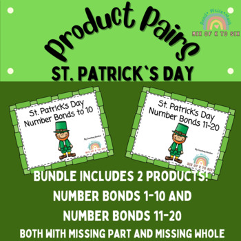 Preview of Number Bonds Sums to 10 AND Sums 11 to 20 St. Patrick's Day Add & Subtract to 20