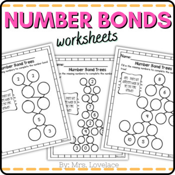 Preview of Number Bond Worksheets Composing and Decomposing | Number Bonds to 10