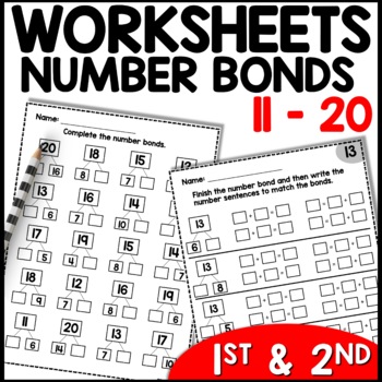 number bond worksheets grade 2 teaching resources tpt