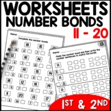 Number Bonds Worksheets 11-20 Math Centers | 1st Grade Mat