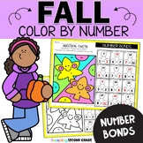 Number Bonds Worksheets Color by Code Math Review Morning 