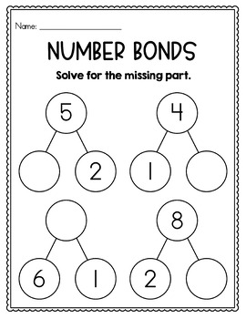 Number Bonds and Part Part Total - Numbers to 10 by Keeping Up With Ms ...