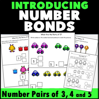 number bonds for kindergarten beginner pictures for number bonds 6 pages