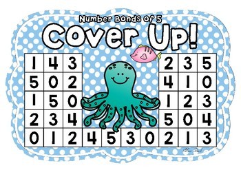 Number Bonds of 5 Cover Up! Under The Sea Theme by Miss Beck | TpT