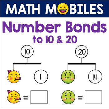 Preview of Mixed Addition and Subtraction to 20 Worksheets, Friends of 10 & 20 Mobiles