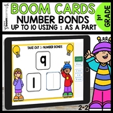 Number Bonds to 10 Boom Cards No Prep 1st Grade Math Centers