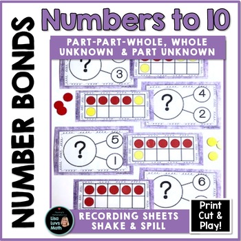 Preview of Number Bonds to 10 -  Compose & Decompose - Add & Subtract - Math Games