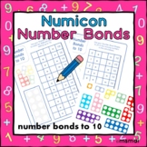 Number Bonds to 10 Worksheet with Numicon Shapes