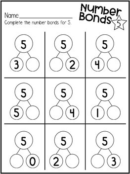 Number Bonds to 10 Worksheets and Practice Distance Learning by ...