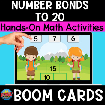 Preview of Number Bonds to 20 Digital Boom Cards for Addition Skills