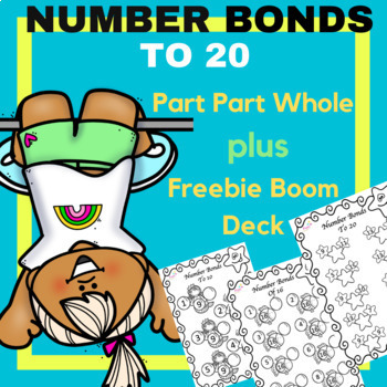 Preview of Number Bonds to 20 for Google Classrooms - Back to school worksheets - No Prep.