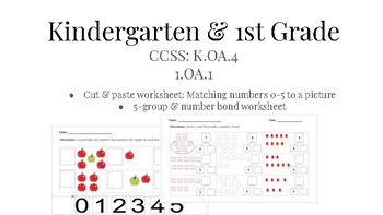 Preview of Number Bonds_Kinder & 1st Grade Math Practice