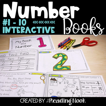 Preview of Number Books | Interactive Counting Books #1-10