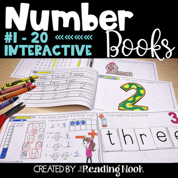 Preview of Number 1 - 20 Interactive Books Bundle