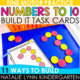 Number Building Task Cards Numbers to 10 Preschool Kinderg