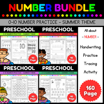Preview of Number Bundle - 1st grade summer packet l Beginning of the year & Back to School