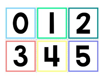 Large Printable Number Cards 1-10