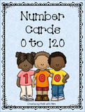 Number Cards 0-120 Math Centers compare numbers order numb