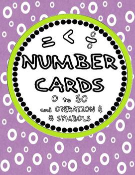 Preview of Number Cards 0 to 50 (FREE)