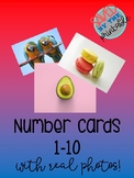 Number Cards 1-10 with Real Photos Enviornmental Print Rich