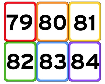 number cards to 100 by clever chameleon teachers pay teachers