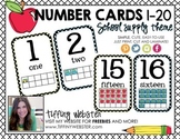 Number Cards 1-20 Mini Posters  CCSS K.CC