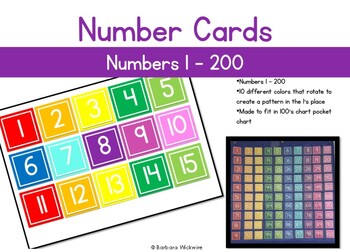 Preview of Number Cards 1 - 200