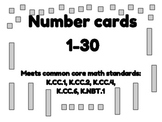 Number Cards 1-30