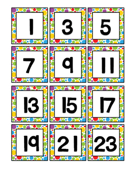 Number Cards 1-48 Dots by Treetop Creations | TPT