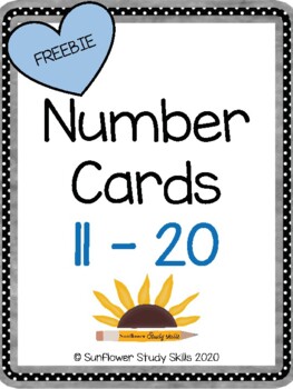 number cards 11 20 teaching resources teachers pay teachers