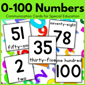 Preview of Number Cards Autism Visuals Counting to 100 Flash Cards Printable Special Ed