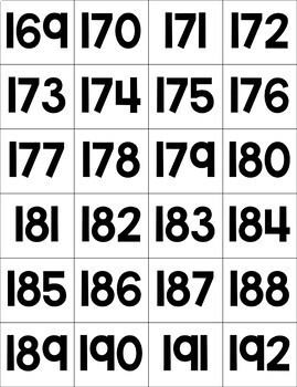 number cards freebie 1 200 by growing grade by grade tpt