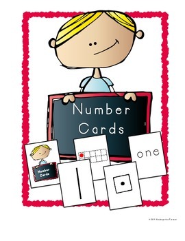 Preview of Number Cards ~ Numerals, Ten Frame, Dice, Tally Marks and Number Word Math Game