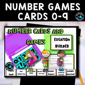 Preview of Number Cards and Games - Task cards and activities for math stations