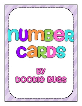 number cards for classroom wall by doodle bugs teaching tpt