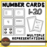 Number Cards for Kindergarten 1-20 (Standard/Word/Tally/Te